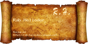 Rab Heliodor névjegykártya
